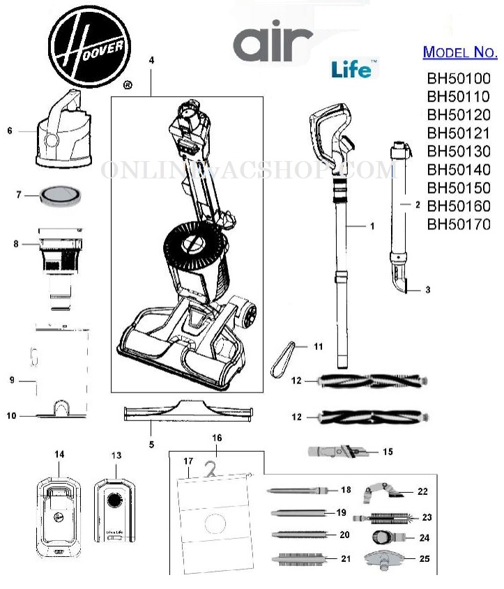 hoover vacuum replacement parts