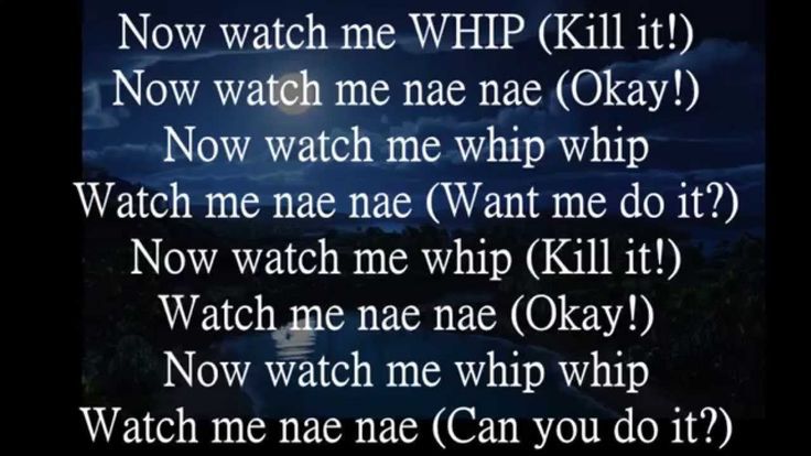 now watch me whip song lyrics