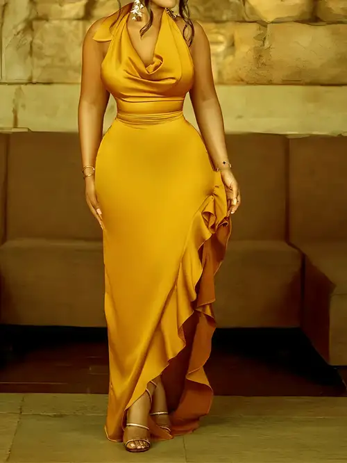 temu yellow dress