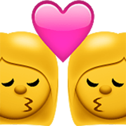 girls kissing emoji