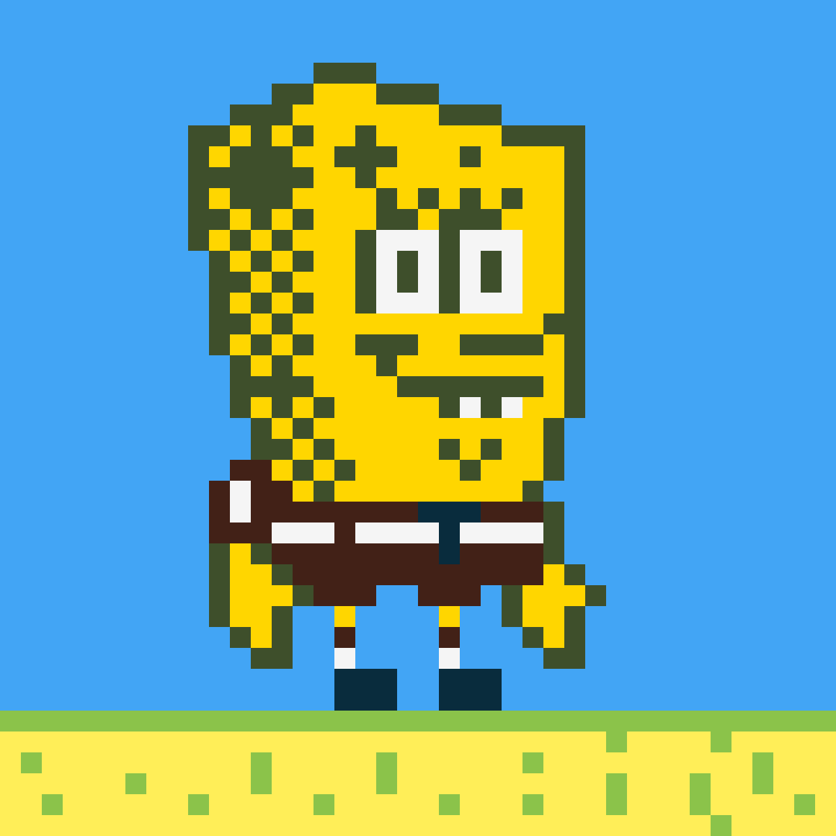 spongebob squarepants pixel art