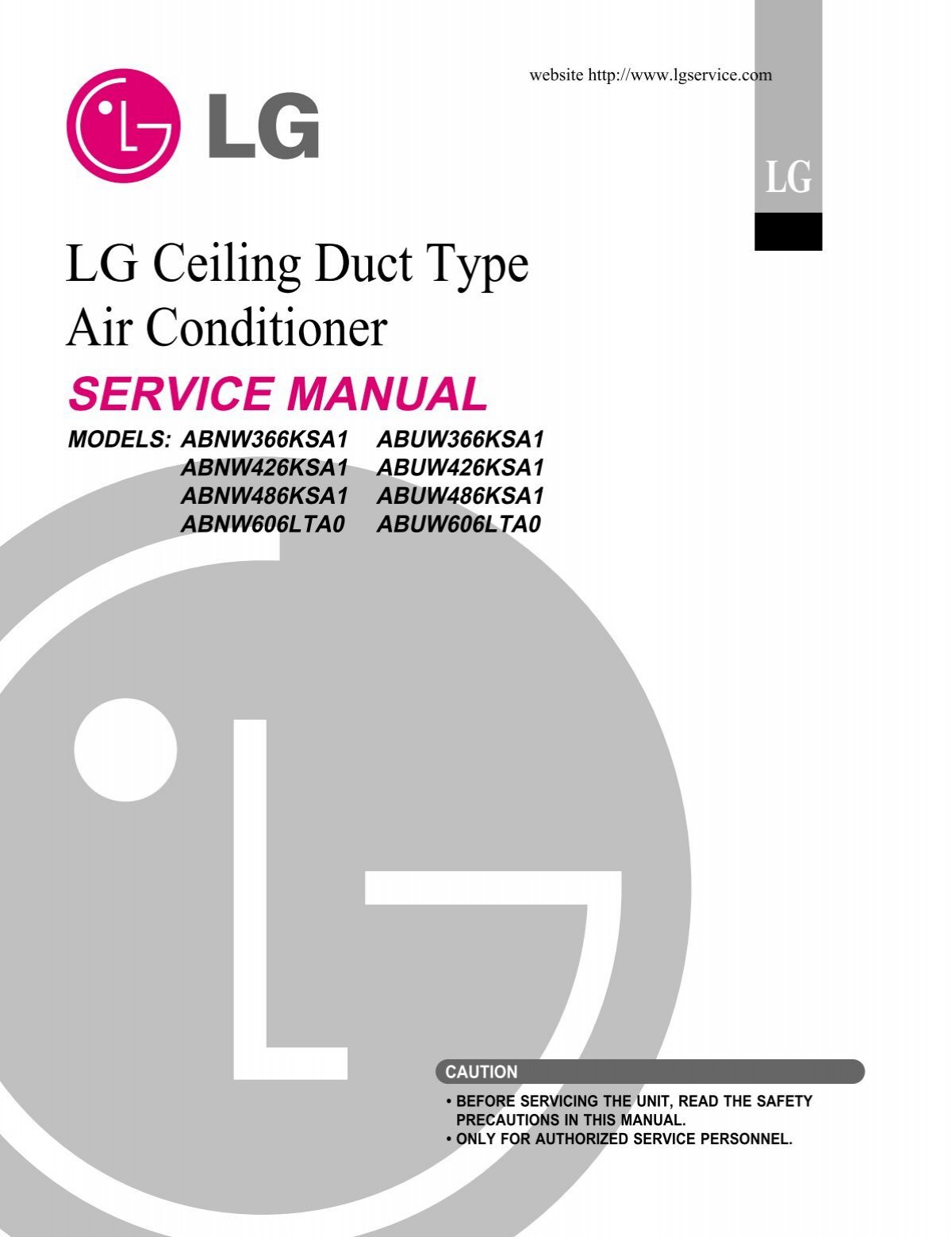 lg ducted air conditioner manual