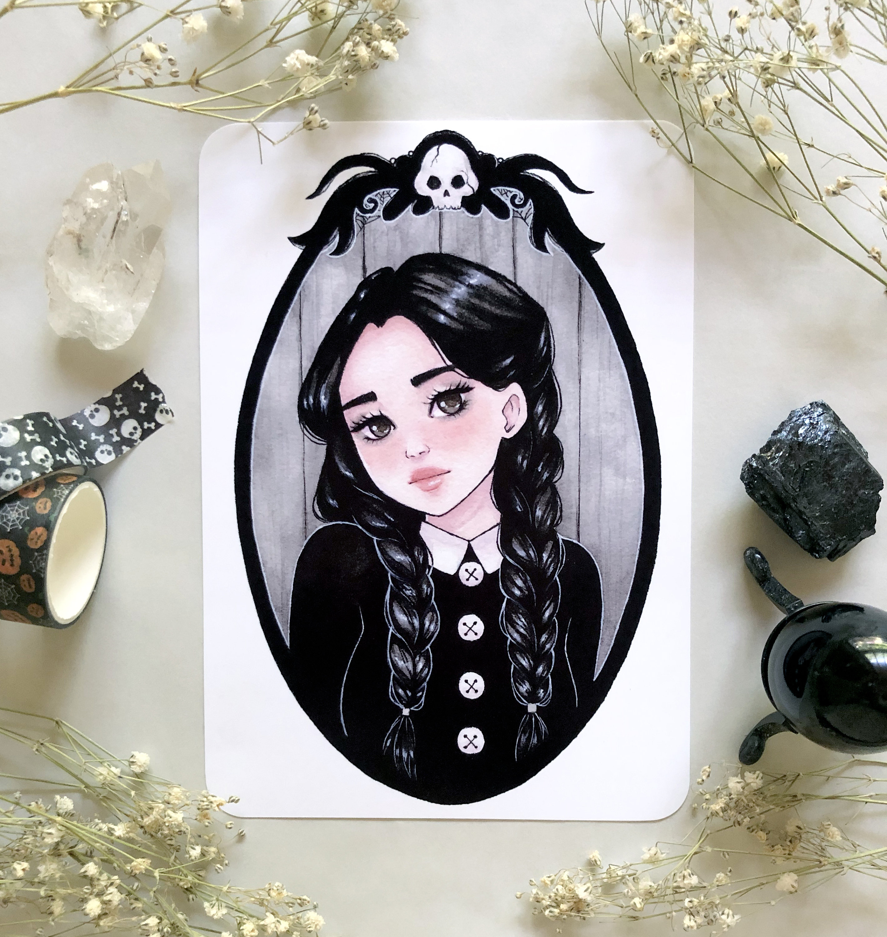 wednesday addams art