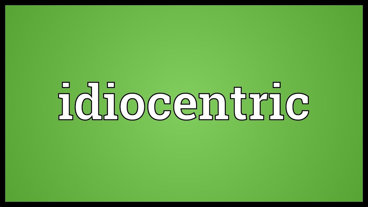 idiocentric meaning