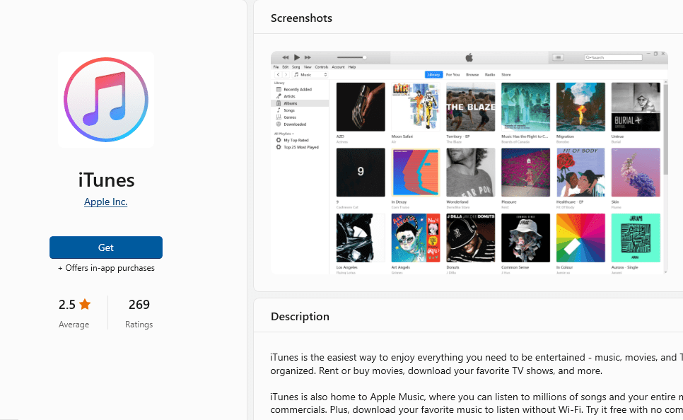 itunes software download for windows