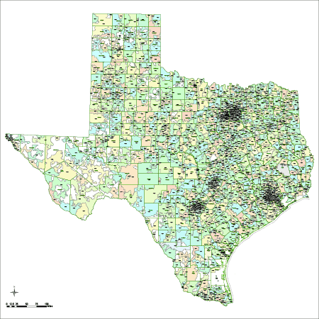 texas zip codes by county