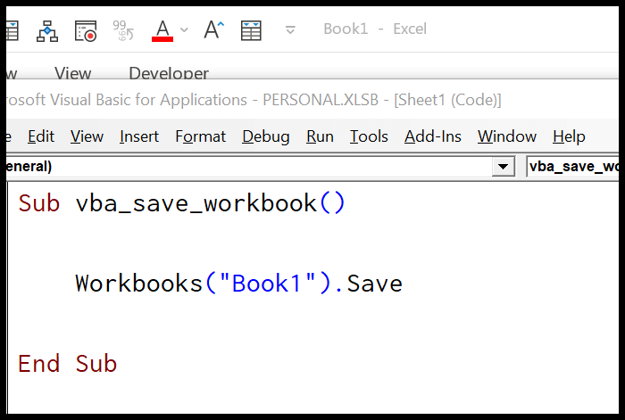 vba save workbook