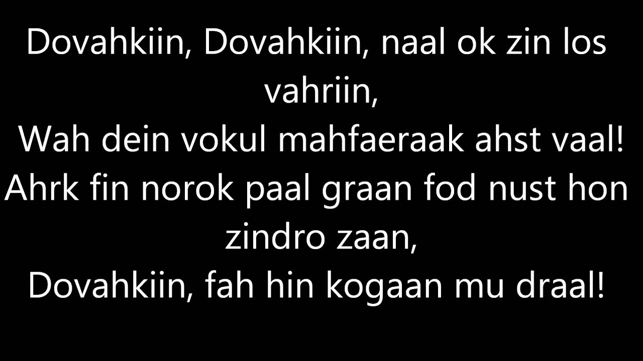 dovahkiin lyrics
