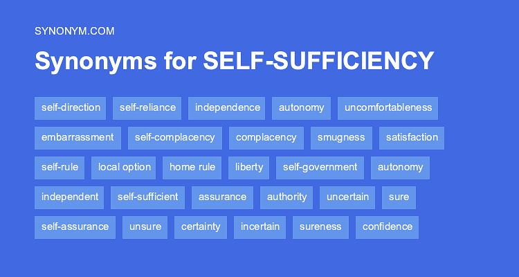 synonym for self sufficiency