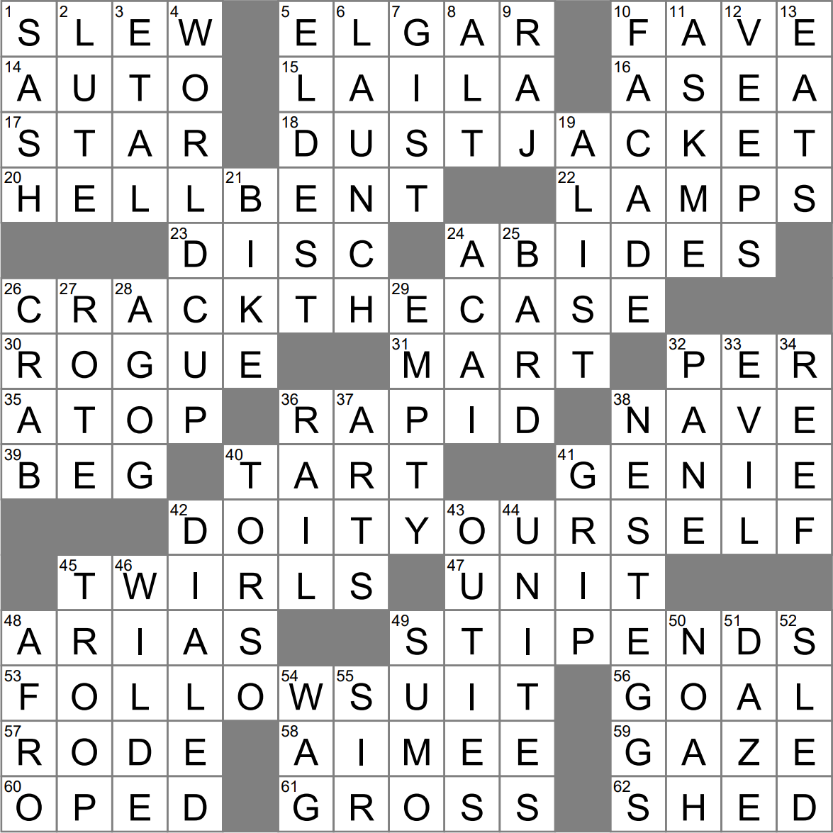 fixed crossword clue