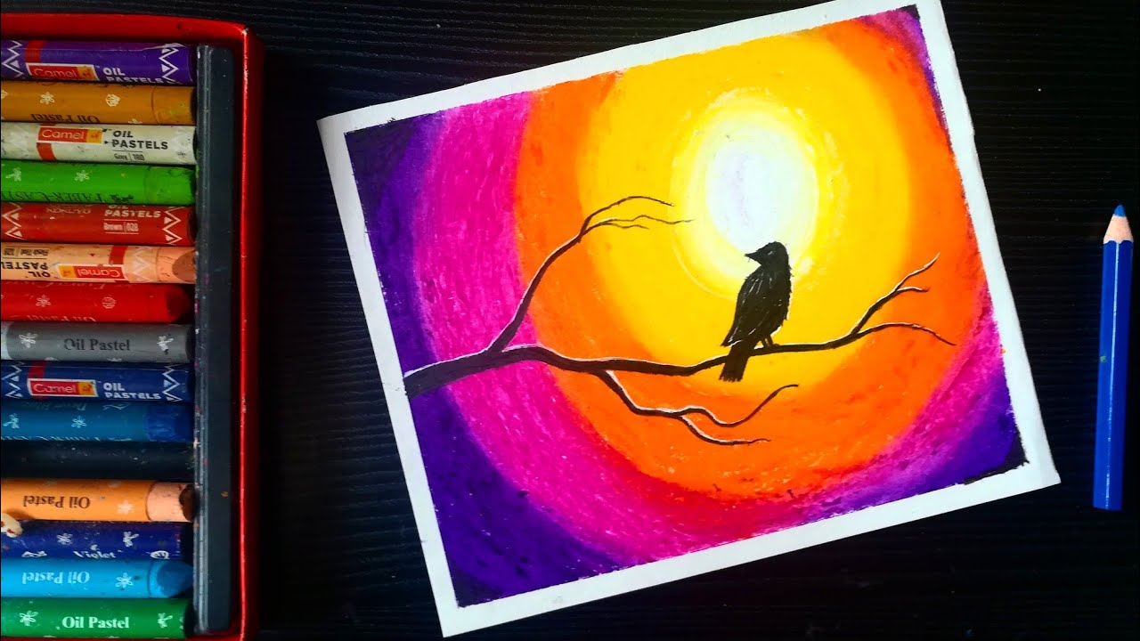 drawing with oil pastels easy