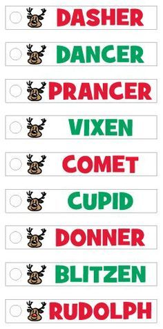 santas reindeer names alphabetical order