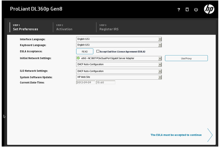 hp intelligent provisioning