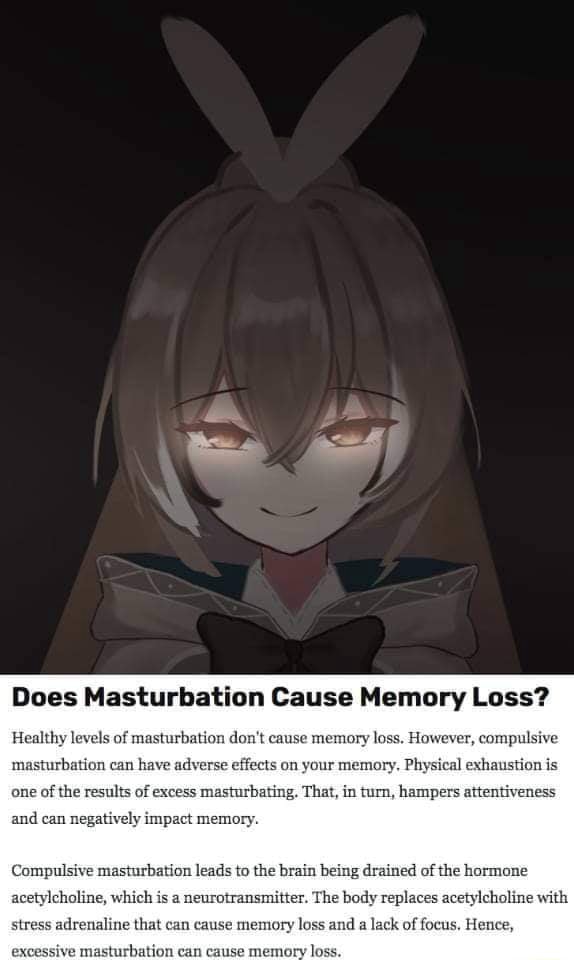can masturbation cause memory loss