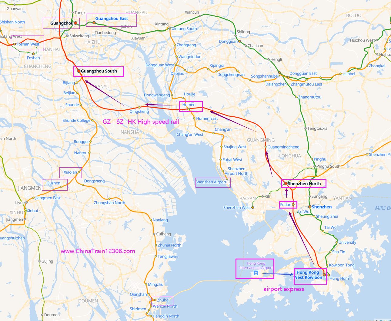 train schedule from hong kong to guangzhou