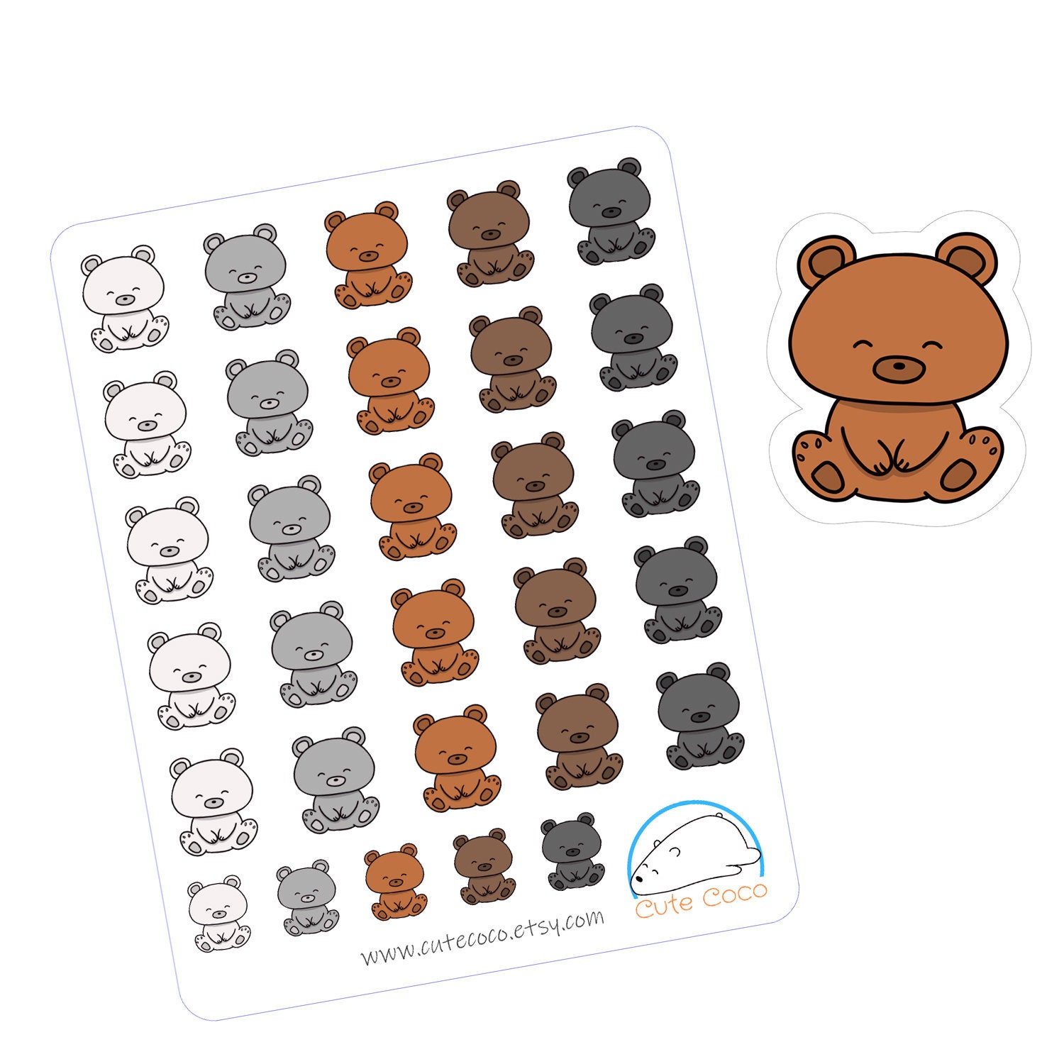 cute bear stickers