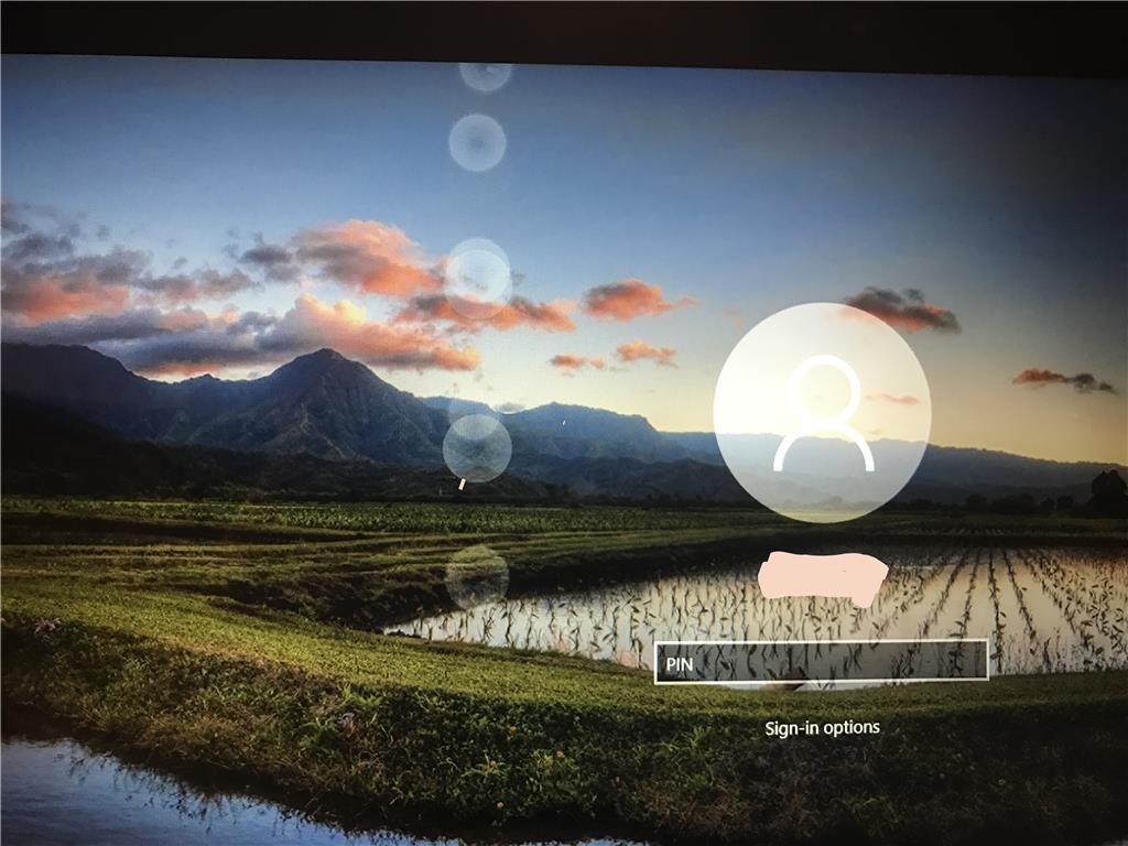 bubble on laptop screen