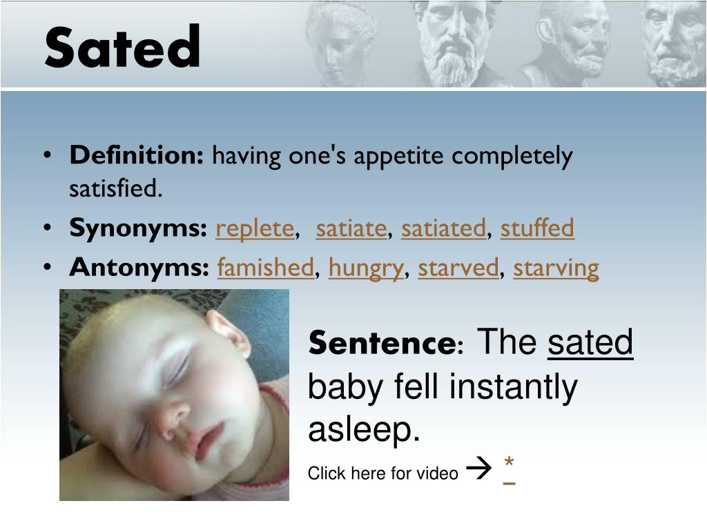 define sated
