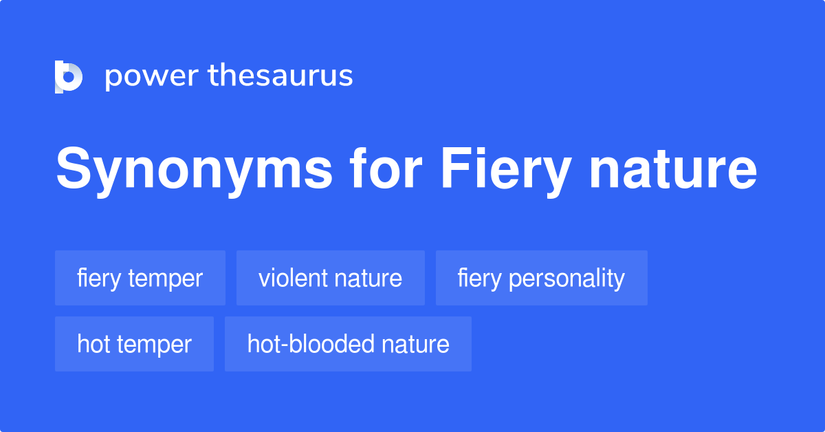 fiery thesaurus