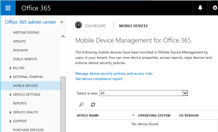 office 365 mobile mdm