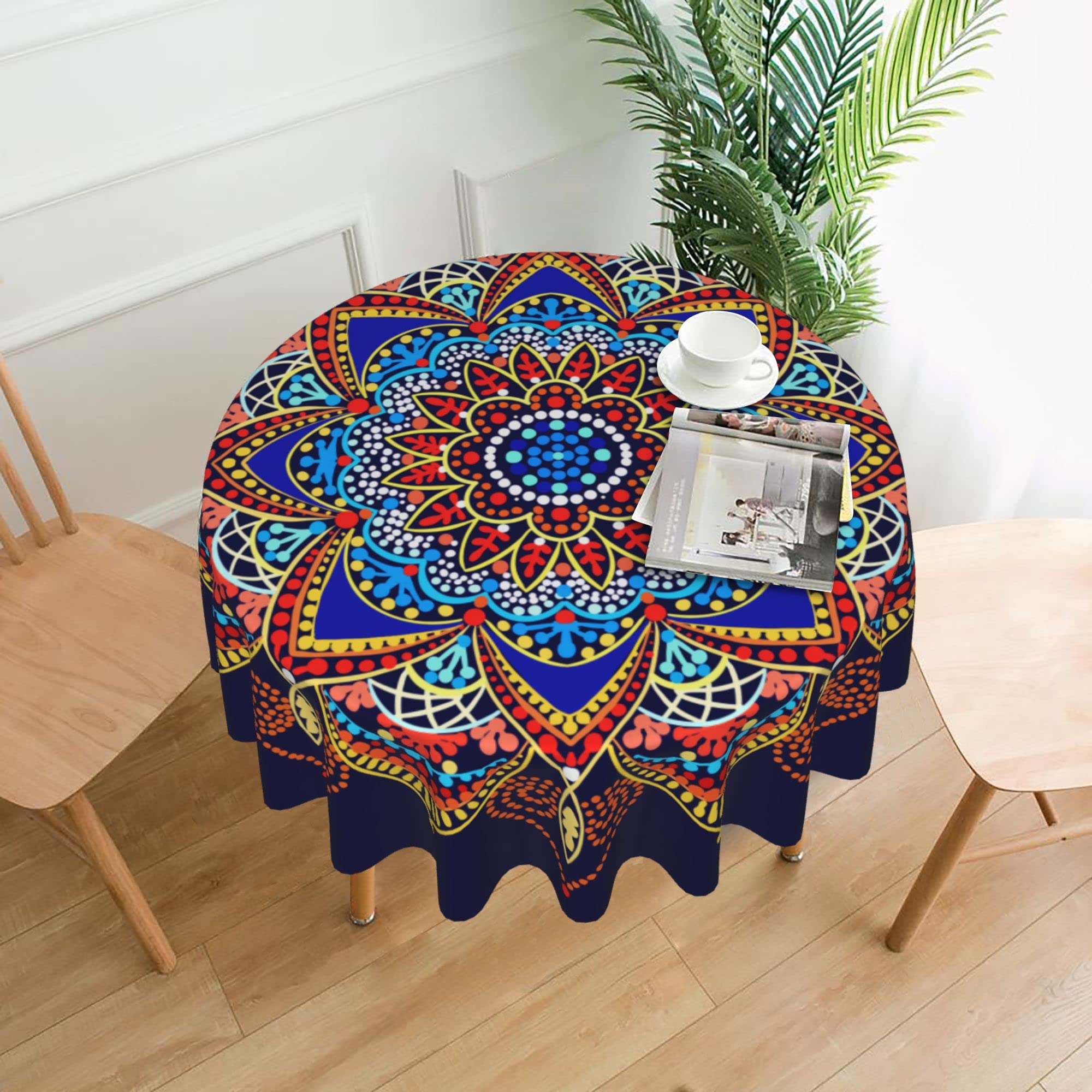 round mandala tablecloth