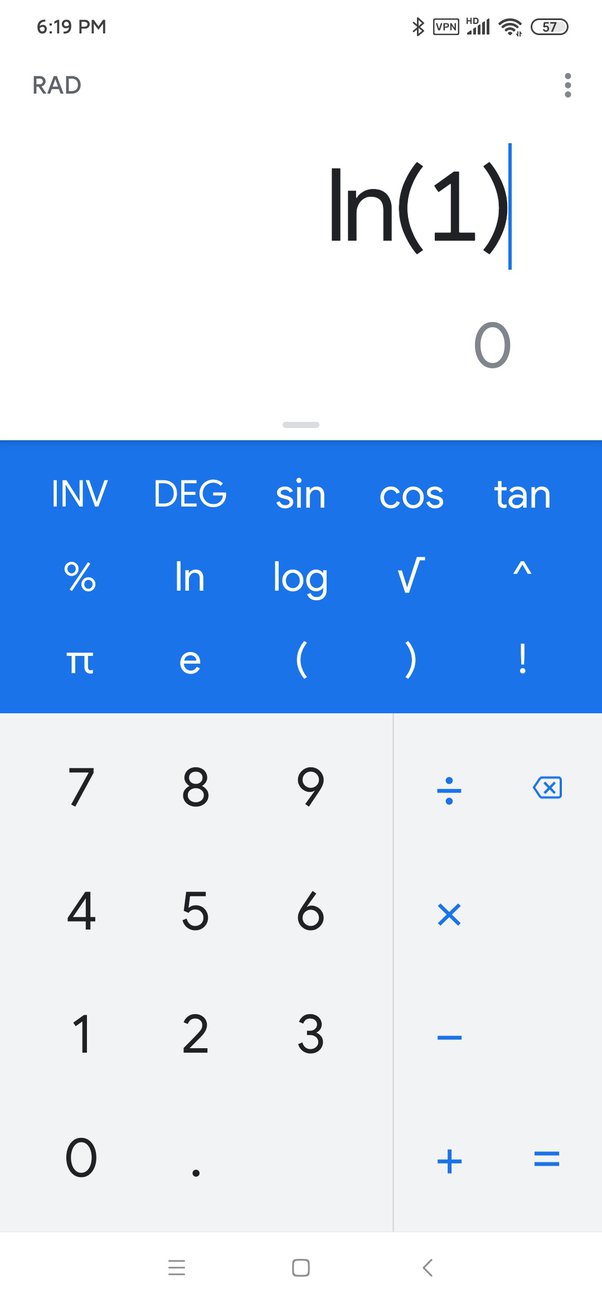 ln 0 calculator