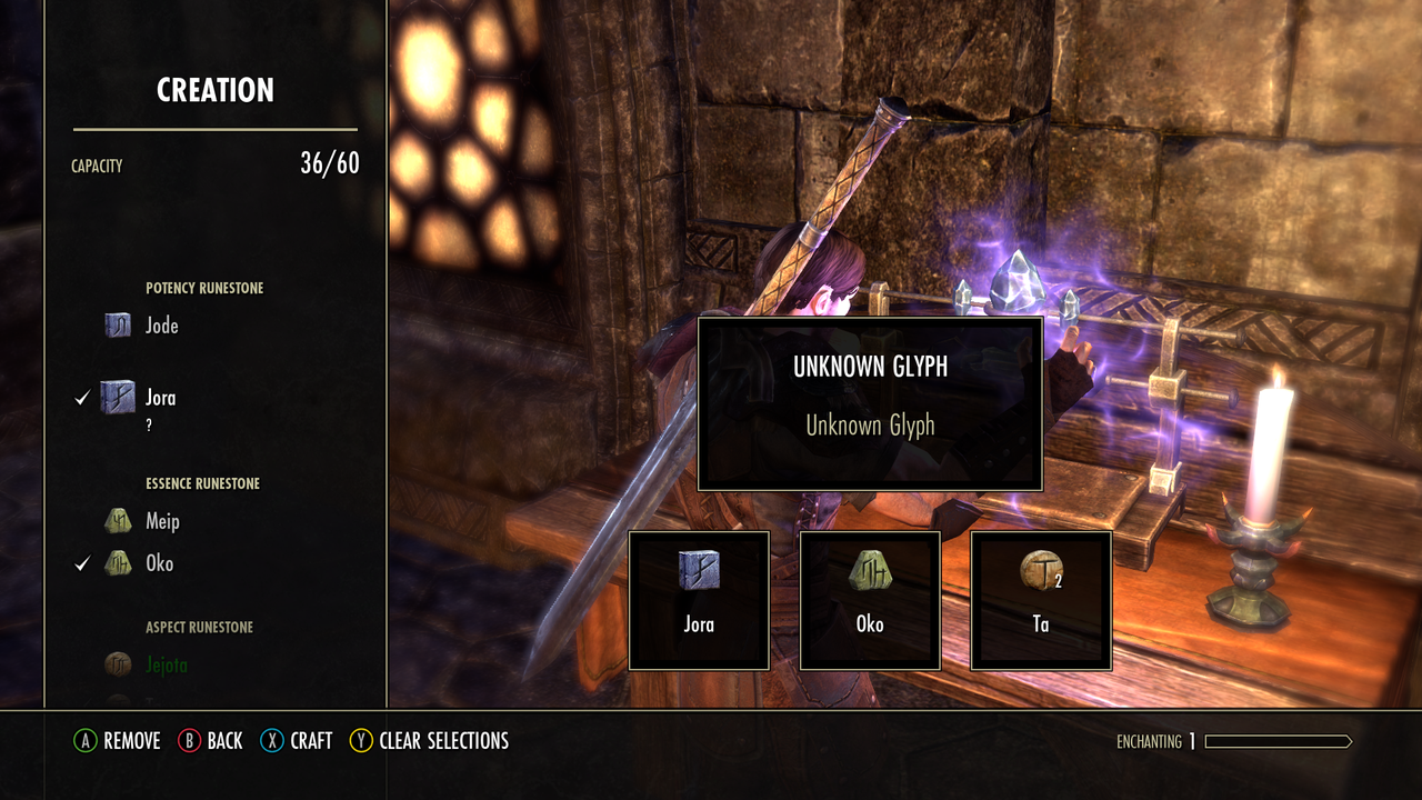 eso petty glyph of stamina