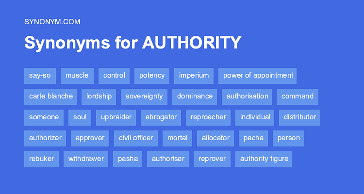 authority synonyms