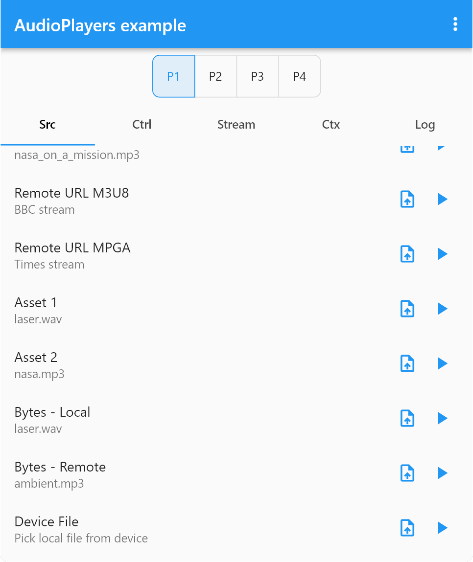 flutter audio player