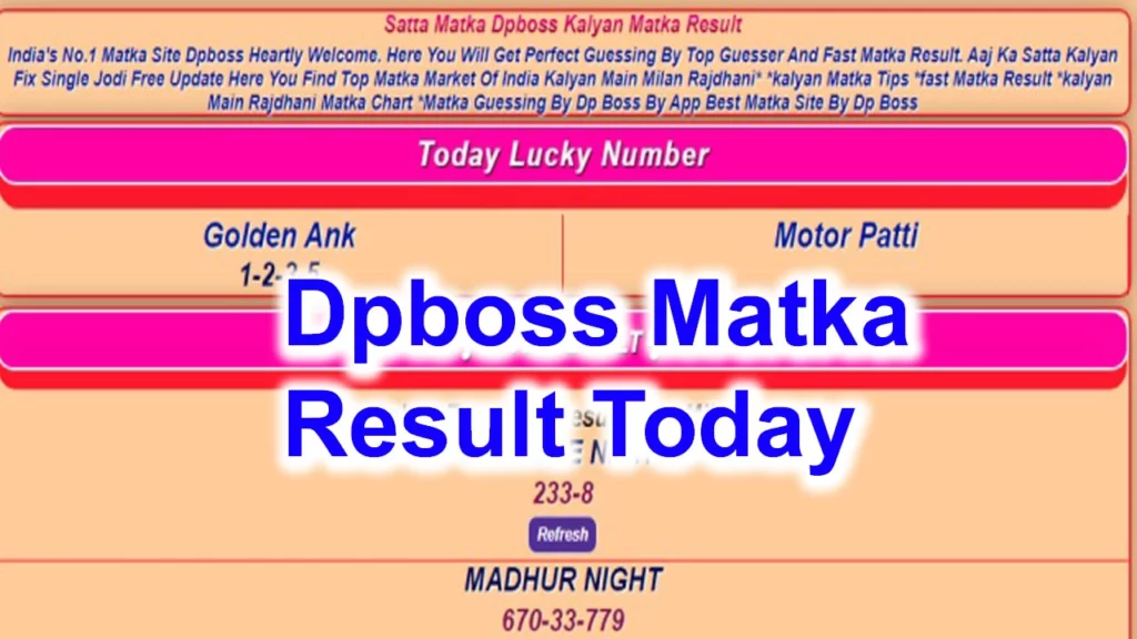 today matka satta result