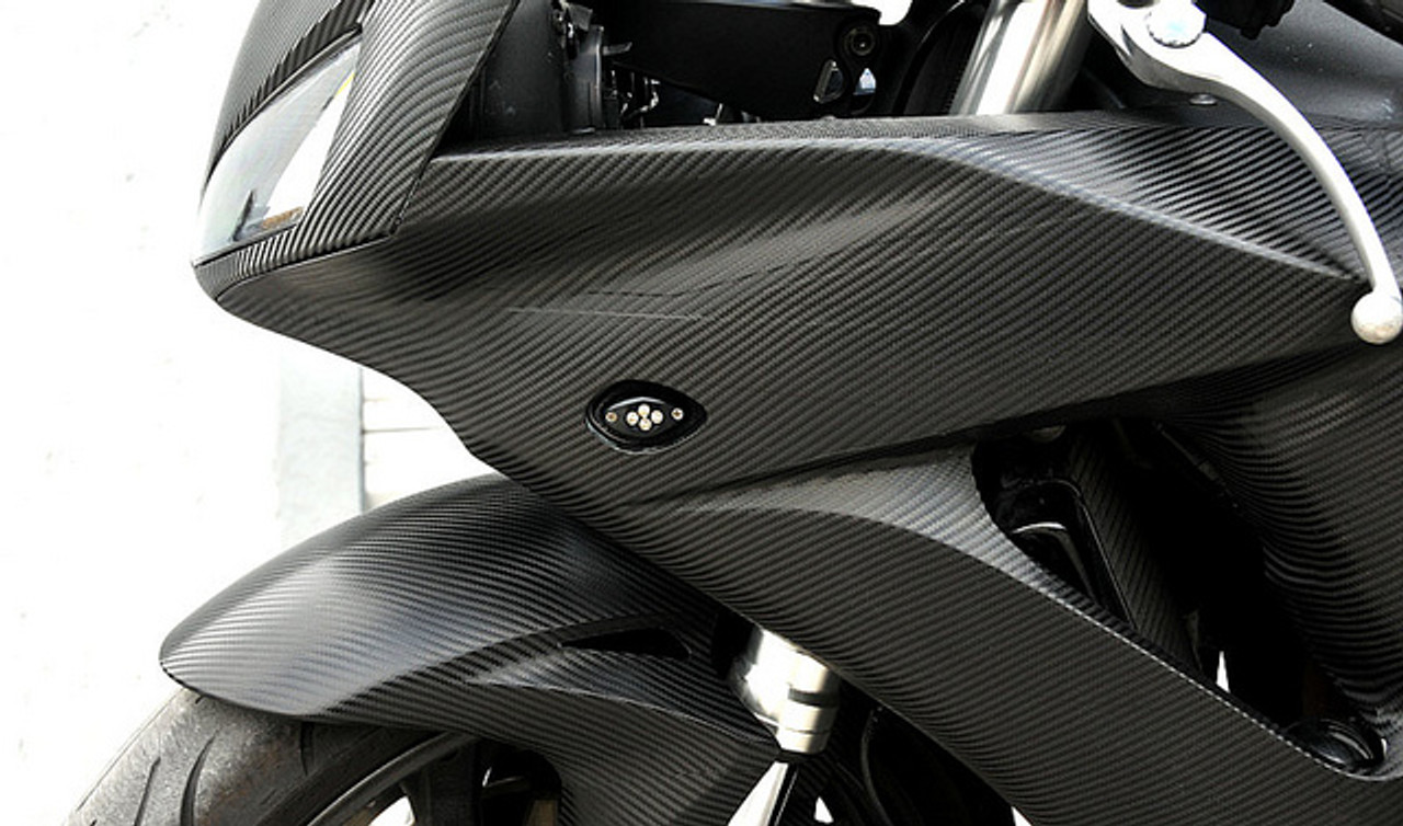 carbon fiber wrap on motorcycle