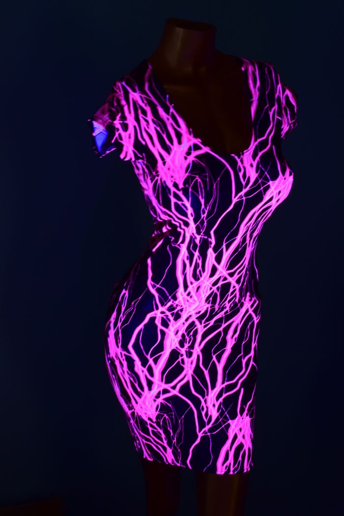 neon outline dress