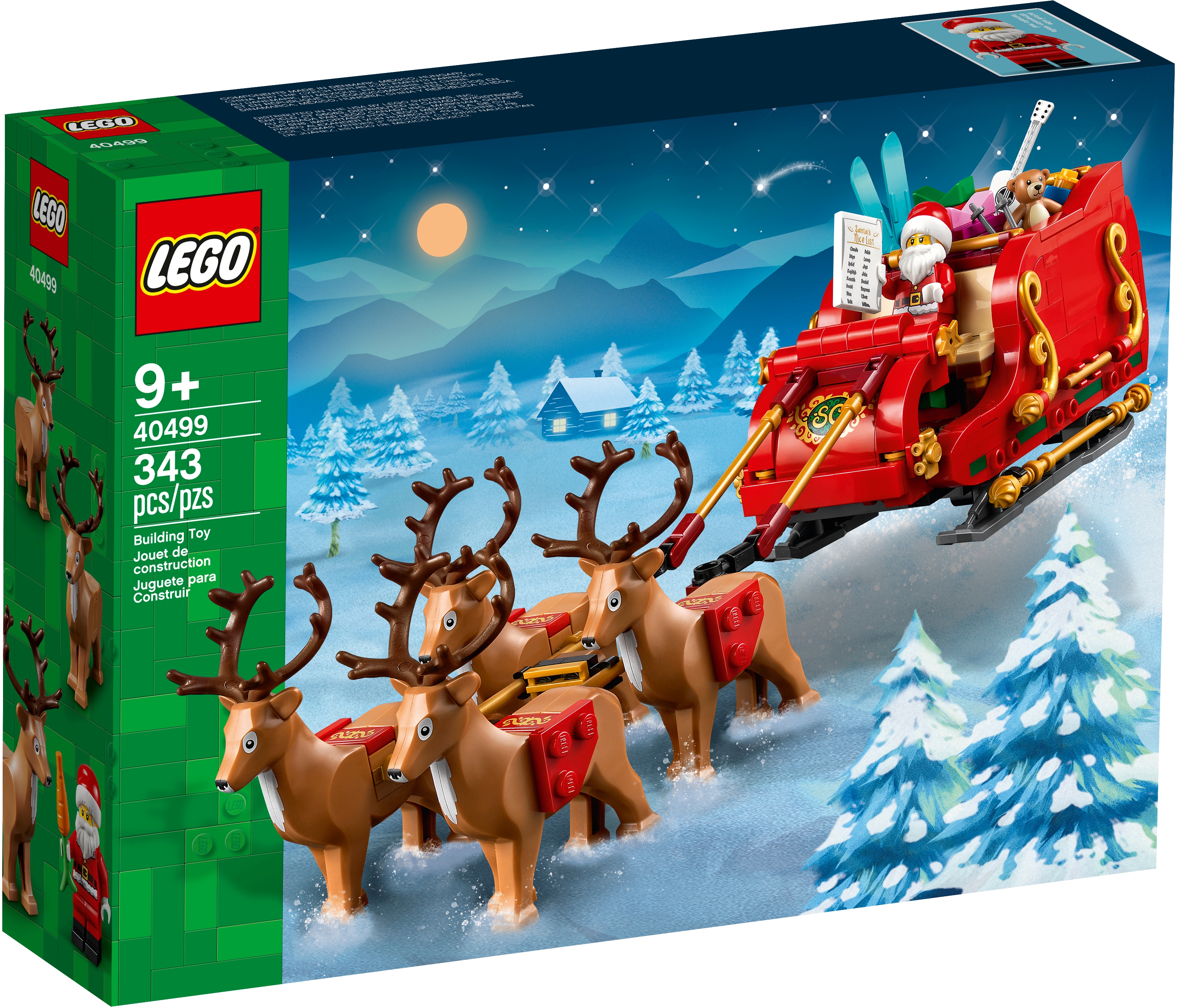 lego father christmas with sleigh