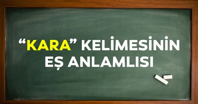 kara eş sesli cümleler