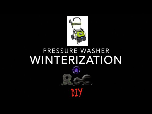 winterizing ryobi pressure washer