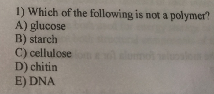 which of the following is not a polymer