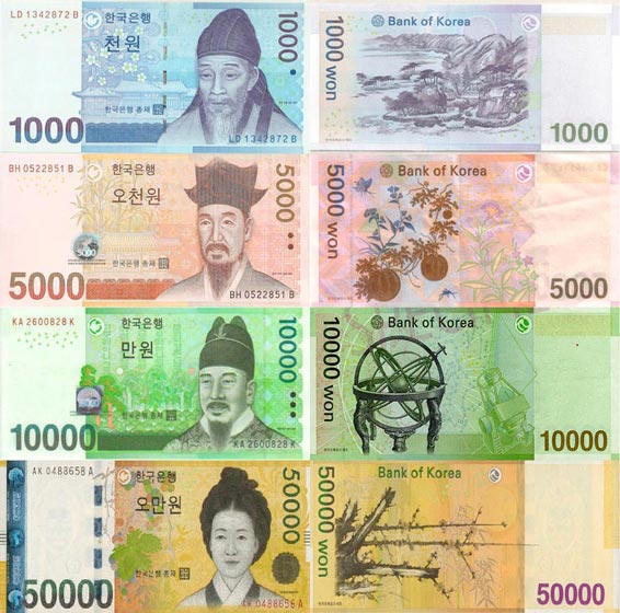 dollars to korean won