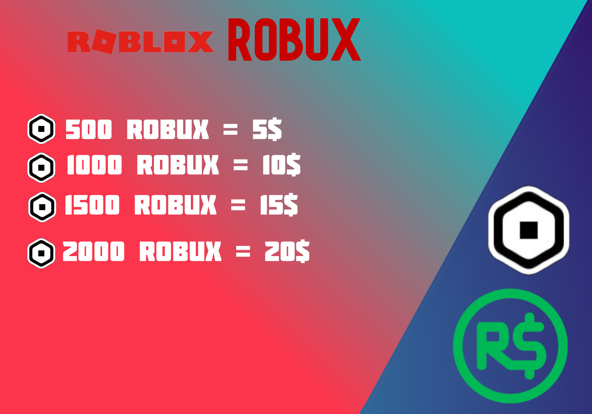 selling robux for money