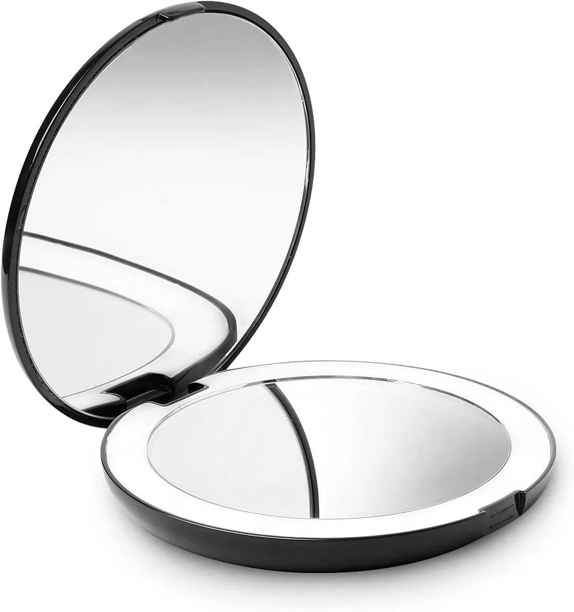 lighted travel mirror