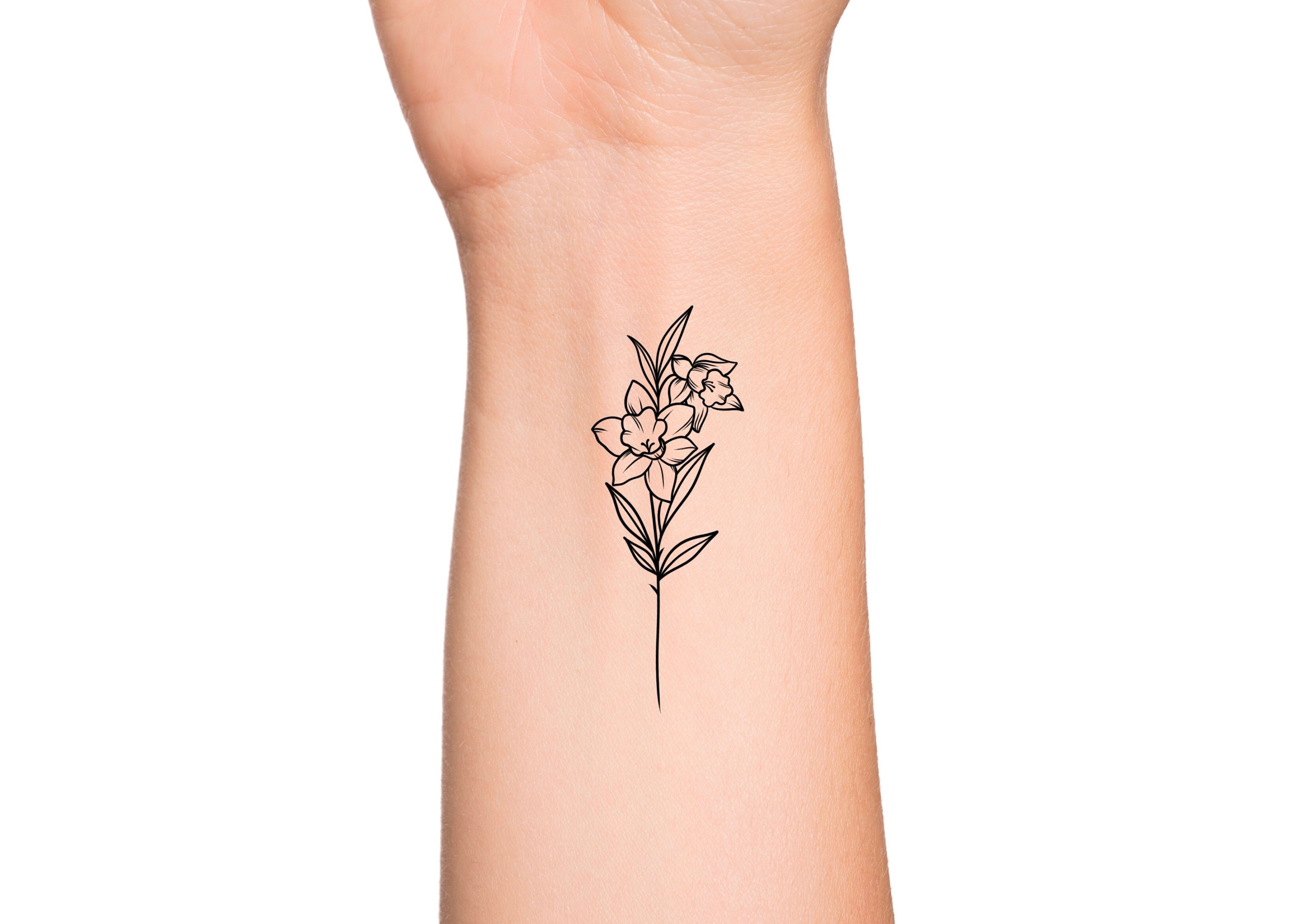 march birth flower tattoo