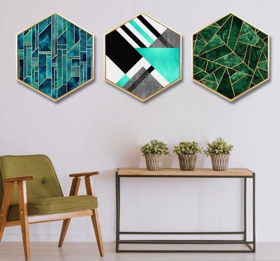 hexagon painting