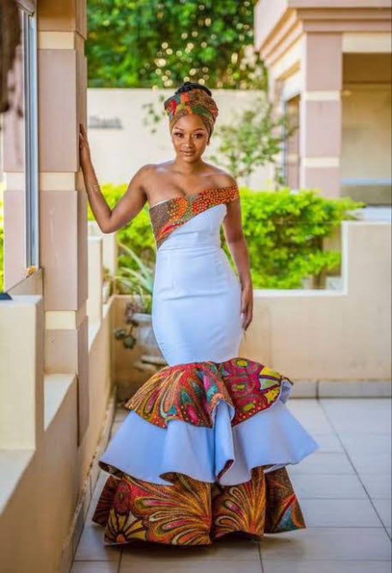 african inspired wedding dress