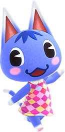 animal crossing purple cat