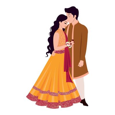 bride groom cartoon images