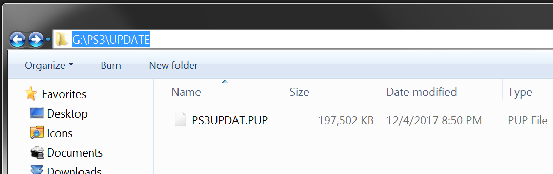 ps3 update folder