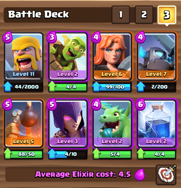 best decks in clash royale arena 2