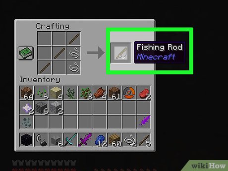 how do i make a fishing pole in minecraft