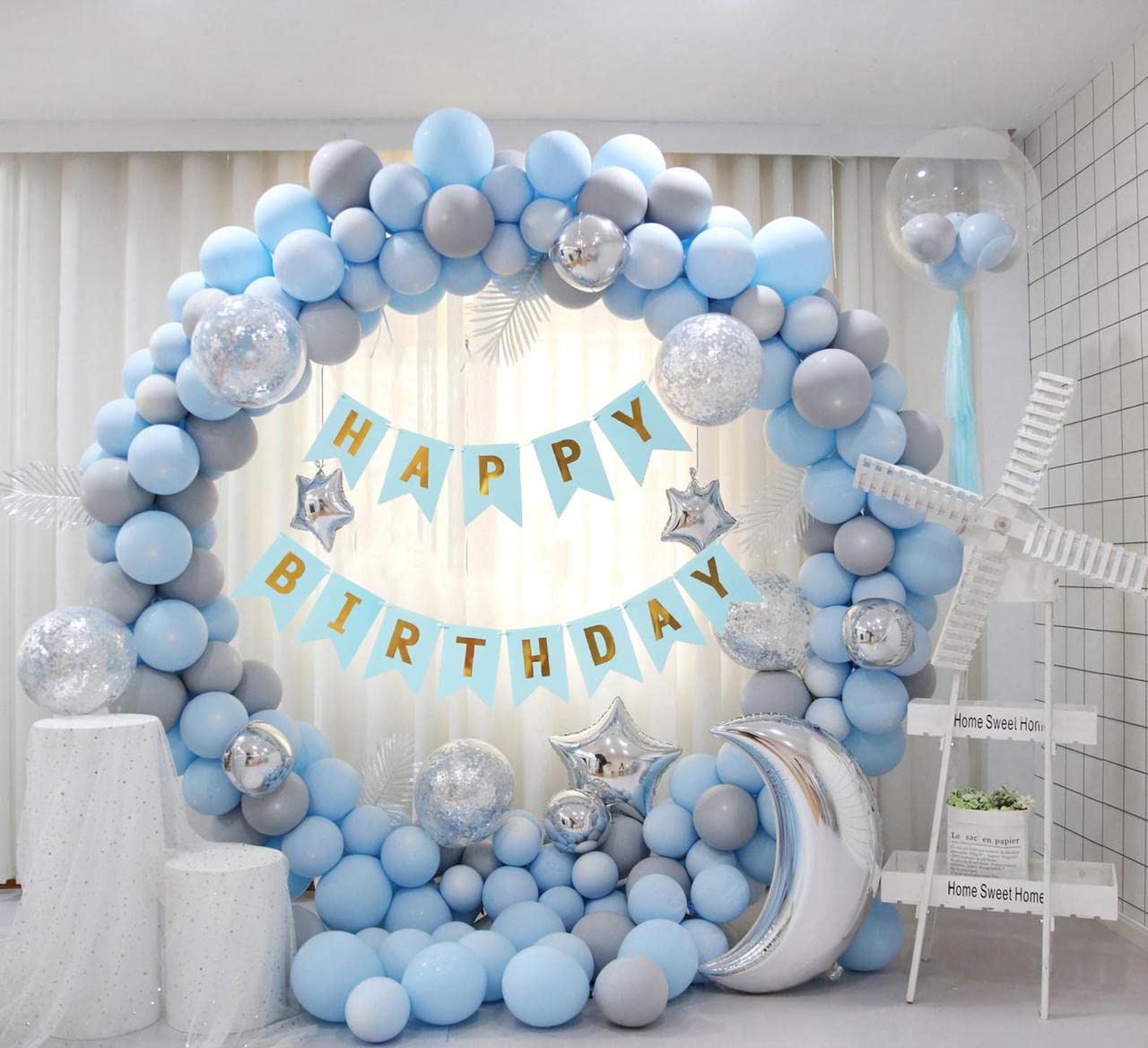 balloon decoration for baby boy birthday