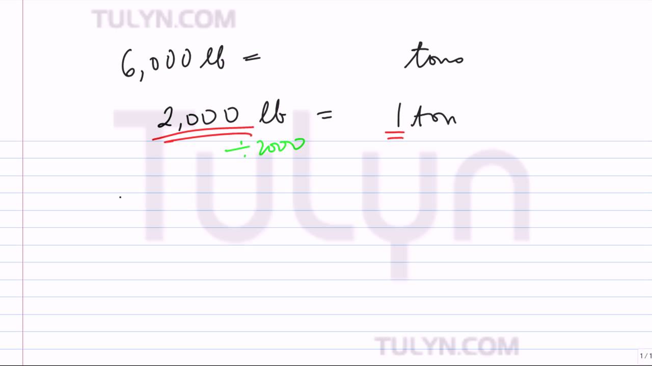 how to convert tons to pounds