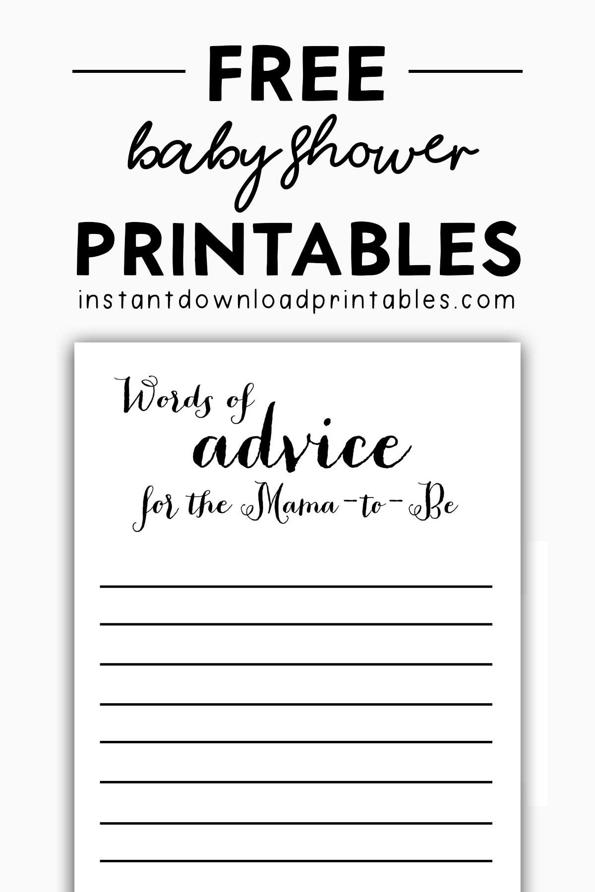 instant printable